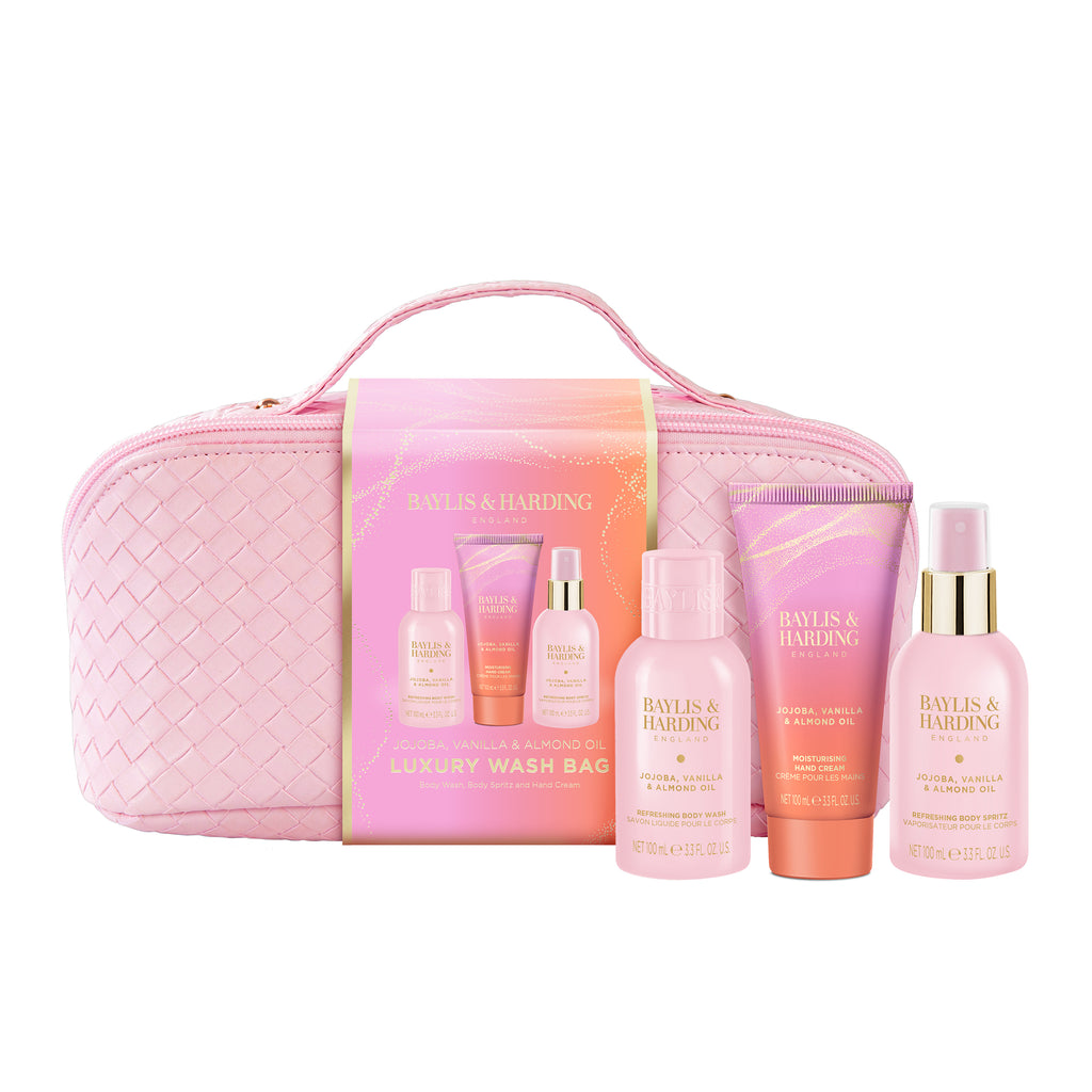 Baylis & Harding Jojoba Vanilla & Almond Oil Luxury Wash Bag Gift Set