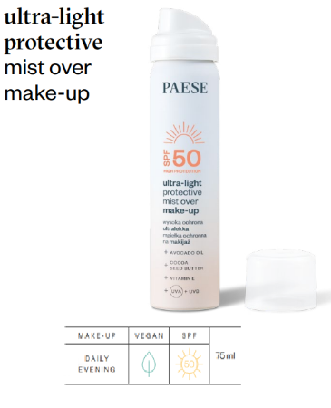 PAESE Ultra-light Protective Mist Over Make-up SPF 50