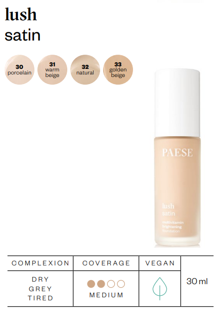 PAESE Lush Satin Multivitamin Brightening Foundation